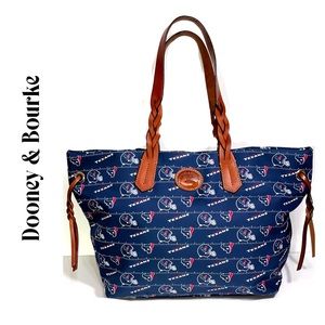 Dooney & Bourke Lg Texans NFL Navy Blue Nylon Tote *PRISTINE NWOT*